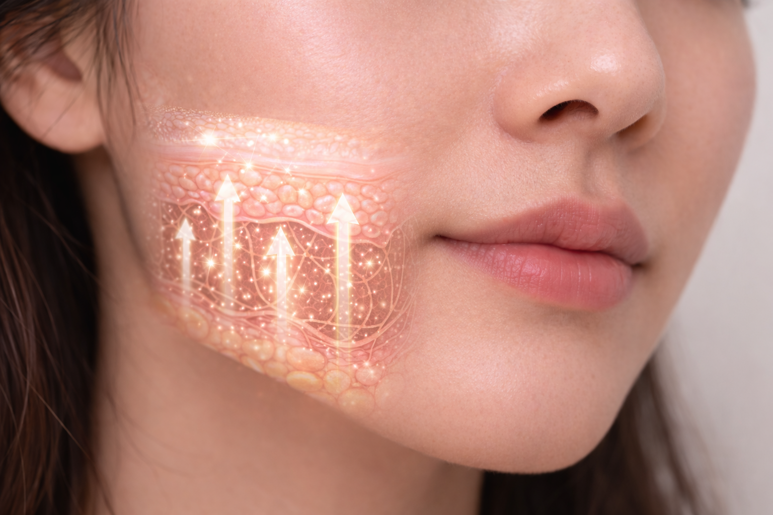 Natural skin tightening through collagen stimulators